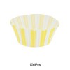 Unique Bargains Stripes Print Disposable Baking Cups Greaseproof Paper 1.97"x1.18" 100 Pcs - 4 of 4
