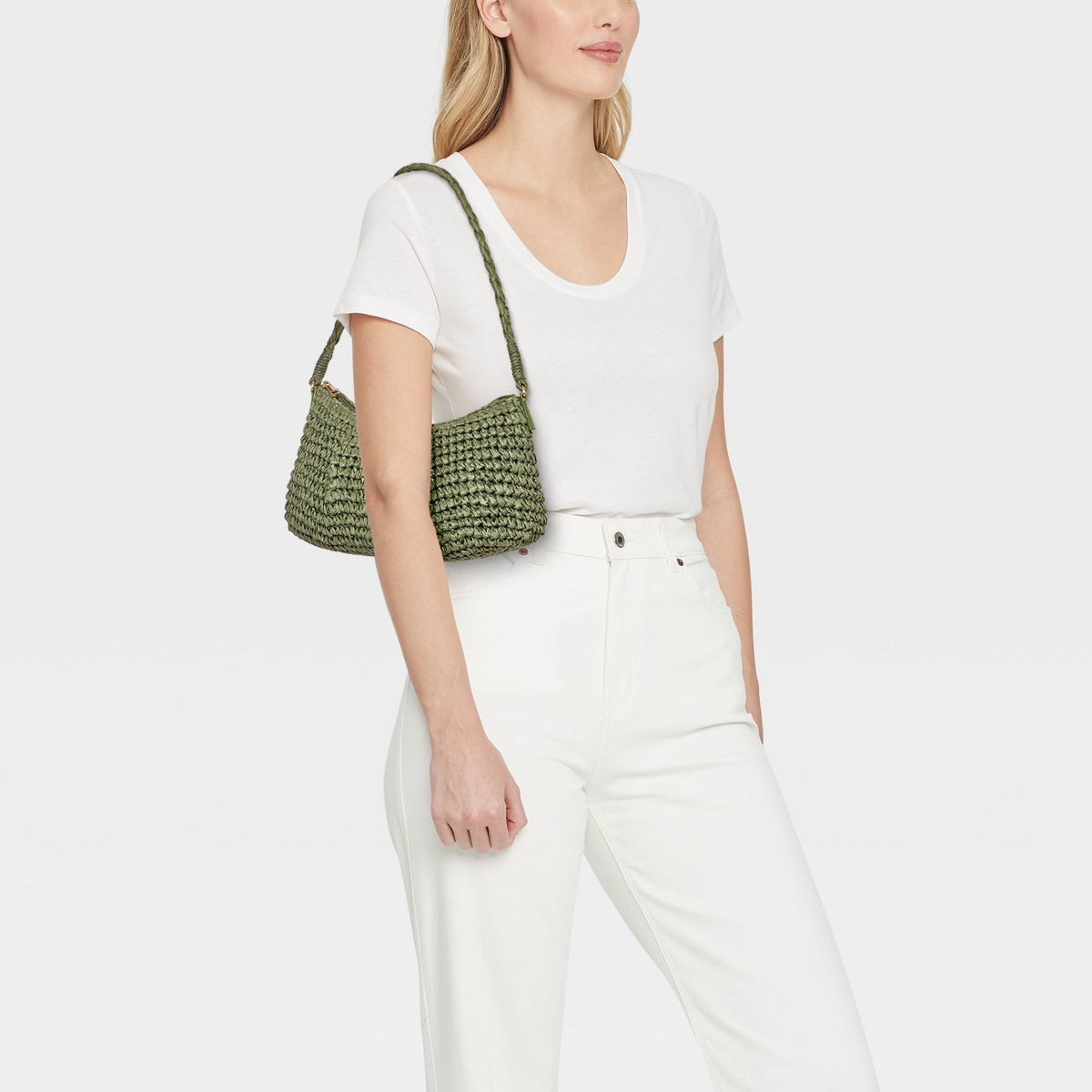 Straw Shoulder Bag - A New Day™ - thumbnail 2
