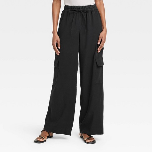 Women's High-rise Relaxed Fit Baggy Wide Leg Trousers - A New Day™ Brown 2  : Target