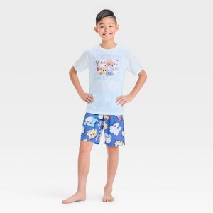 Boys' Lankybox 2pc Pajama Set - Blue - 1 of 4