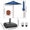 Yescom 9ft Solid Wood Outdoor Patio Umbrella with Base Included Parasol Wheels Stand for Bistro Market Garden Deck Yard Poolside - 2 of 4