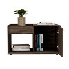 Vynxaria Brown Dark Walnut Single Door Cabinet Coffee Table - 4 of 4
