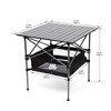Sevobal Outdoor Portable Chairs 3PCS Folding Table and Chair Set with Storage Bag for Patio Garden Deck Poolside, Gray, 27.56"*27.56"*27.56" - 3 of 4