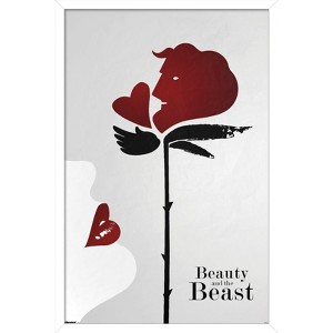 Trends International Disney Beauty and the Beast (1991) - Rose Silhouette Framed Wall Poster Prints - 1 of 4