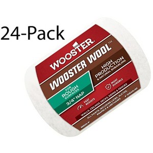 Wooster Genuine 4" Wooster Wool 3/4" Nap Roller Cover 24-Pack, RR633-4-24PK - 1 of 1