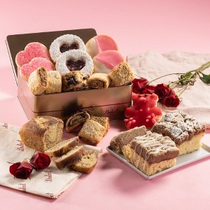 Dulcet Gift Baskets Valentine's Day Rugelah and Cookies Gift Baskets, Gourmet Food Gift Baskets for Women, Classmate, Fiancée, Coworker and Activist - 1 of 4