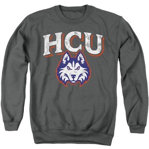 Houston Christian University Official Distressed Primary Adult Crewneck Sweatshirt - 1 of 4