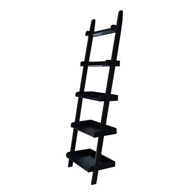 Wooden leaning 2024 ladder shelf