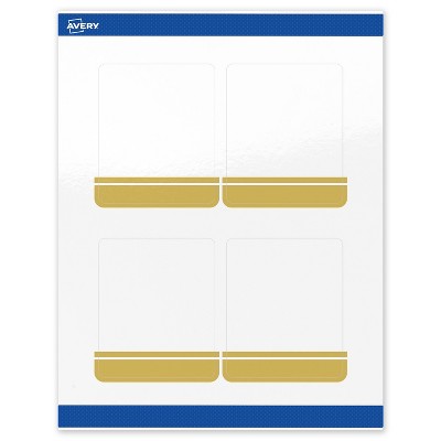 Avery 4" x 3-1/3" Labels, Gold Double-Dipped Edge, 40 ct