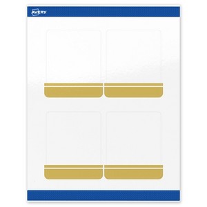 Avery 4" x 3-1/3" Labels, Gold Double-Dipped Edge, 40 ct - 1 of 4