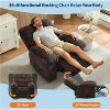 Manual recliner, ergonomic breathable fabric recliner with side pockets, single sofa, suitable for living room bedroom - 3 of 4