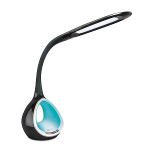 OttLite 15" Color Changing Desk Lamp Black (Includes LED Light Bulb): Touch Sensor, ETL Listed, ABS Body - 1 of 4