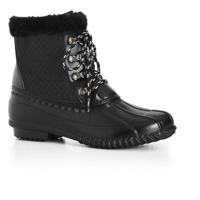 Avenue Women's Wide Width Ariah Cold Faux Fur Ankle Weather Boot