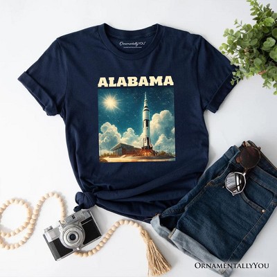 Retro Alabama State Rocket Launch T-Shirt, NASA Space Center Tee and Huntsville Souvenir | OrnamentallyYou