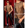 INSPIRE CHIC Men's See-Through Sleeveless Party Shiny Mesh Sheer Tank Top - 4 of 4