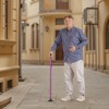 VEVOR Walking Cane for Man Woman, Folding Walking Stick with 8-Level Adjustable Height, 4-Pronged Pivoting Base, 250LBS Loading, Purple - 2 of 4