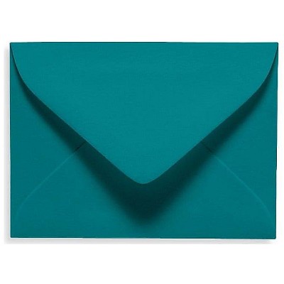 LUX 2 11/16" x 3 11/16" 70lbs. #17 Mini Envelopes W/Glue Teal Blue EXLEVC-25-50