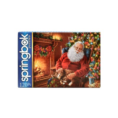 Santa's Cat Nap Mini Jigsaw Puzzle - 120pc