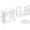 Sevobal Utility Storage Cabinets, Closed Cabinet with Doors and Internal Shelves for Living Room Kitchen Hallway, White, 39.37"*13.71"*35.43" - 4 of 4