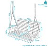 Sunnydaze Outdoor 2-Person Traditional Wooden Porch Swing with Hanging Chains - 58.5-Inch - Brown - 2 of 4
