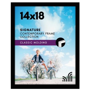 Americanflat 14x18 Picture Frame in Black - Composite Wood with Polished Plexiglass - Horizontal and Vertical Formats for Wall - 1 of 4