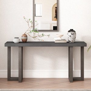 Bella Depot 63''W Design Console Table with Solid Pine Legs,Suitable for Entryway, Hallway, Living Room - 1 of 4