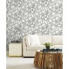 Nikki Chu Amhara Peel and Stick Wallpaper White/Black: Self-Adhesive Vinyl, Abstract Pattern, 30.8 Sq Ft Coverage - 2 of 4
