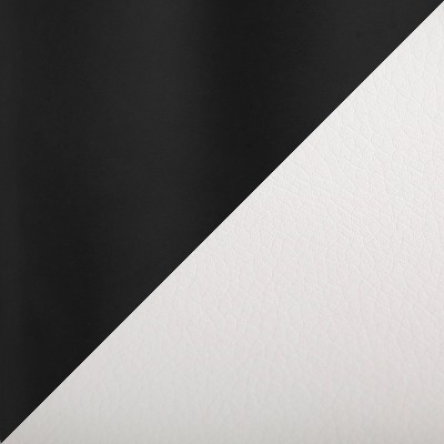 Daniella Industrial Black Metal and White Faux Leather Barstools - Set of 2