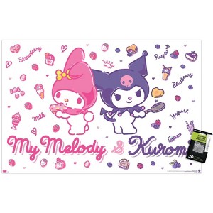 Trends International Hello Kitty and Friends: 23 My Favorite Flavor - My Melody & Kuromi Unframed Wall Poster Prints - 1 of 4