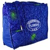 LA LEELA Women's Summer Water Resistant Pool Tote Bag with Matching Beachwear Holiday Sarong Wrap One Size Ethnic Blue - 2 of 4