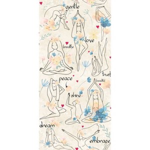RoomMates Yoga Goddesses Blue Peel and Stick 1pcWallpaper - 1 of 4