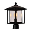 CWI Lighting Crawford 1 Light Black Outdoor Lantern Head - 2 of 4