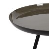 Kate and Laurel Laranya Round Metal Side Table, 15x15x22.5, Brown and Black - 4 of 4