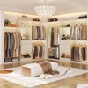 Besiost Freestanding Closet System with Hanging Rods and Mirror, Closet Storage Cabinet with Drawer and Shelves - 2 of 4