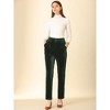 Allegra K Women's Velvet Elegant High Waist with Pockets Work Ankle Pants - 3 of 4