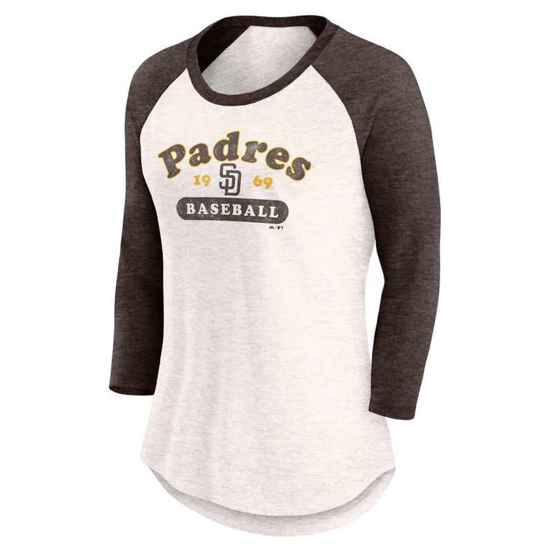 MLB San Diego Padres Women&#39;s 3 Qtr Fashion T-Shirt, 2 of 4
