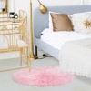 PiccoCasa Office Home Bedroom Faux Sheepskin Puffy Plush Area Soft Warm Floor Mat 1 Pc - 2 of 4
