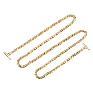 Unique Bargains Shoulder Bag Handbag DIY Accessories Zinc Alloy Flat Chain Strap - 1 of 3