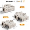 Dyonery 3-in-1 Sleeper Loveseat with Reclining & Storage, 65" Convertible Sofa Bed, USB Ports & Side Table, Grey Chenille - 2 of 4