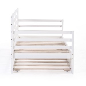 CSBDHome Solid Wood Daybed With Pop-Out Trundle - 1 of 4