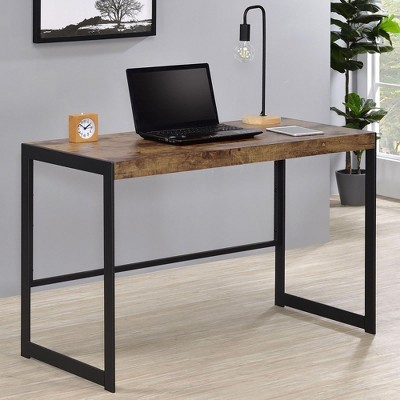 PAGED Home Office Desk 47" L Modern Writing Desk with 3 Storage Drawers and 2-Tier Shelf for Office, Study