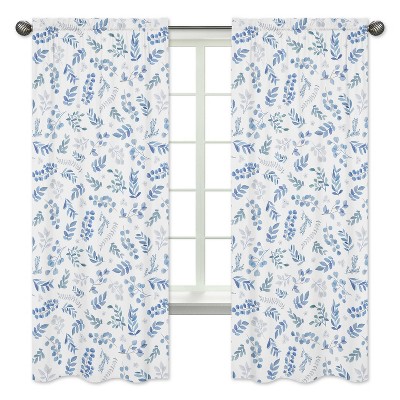 Set of 2 Botanical Window Panels Blue - Sweet Jojo Designs