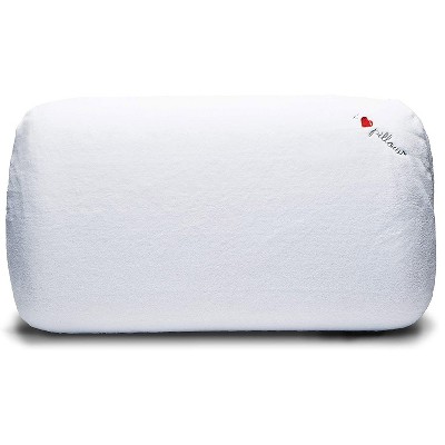 I Love Pillow Traditional Comfort Medium Profile Supportive Memory Foam Sleeping Pillow with Cotton Pillowcase Cover, King, White
