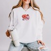 S.W.Smiley Be Mine Hearts Distressed - Women's Lightweight Garment Dyed Sweatshirt - 2 of 4