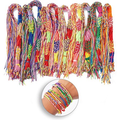 Bright Creations 100-Pack Colorful Handmade Braid Friendship Bracelets, One Size for Arts and Crafts Kids Crafts