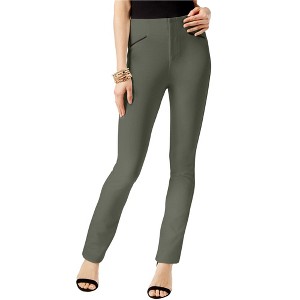 I.N.C International Concepts Womens Faux Leather Casual Trouser Pants, Green, 16 Short - 1 of 1