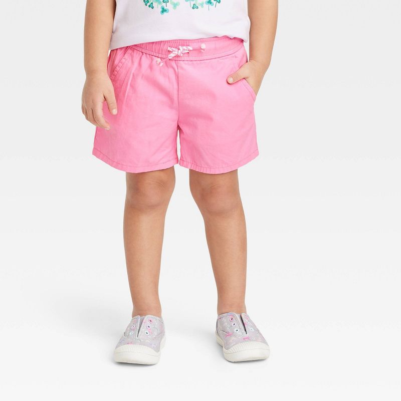 Toddler Girls' Woven Shorts - Cat & Jack™ Pink, 1 of 5