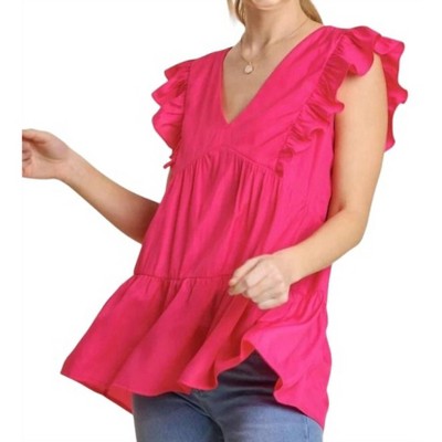 Women's Tiered Ruffle Babydoll Top - umgee