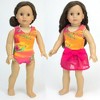 Sophia’s Bathing Suit & Sarong Outfit Set for 18” Dolls, Orange/Hot Pink - 4 of 4