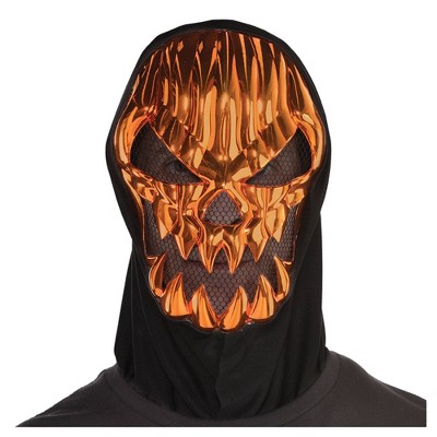  Metallic Scary Pumpkin Halloween Costume Mask 